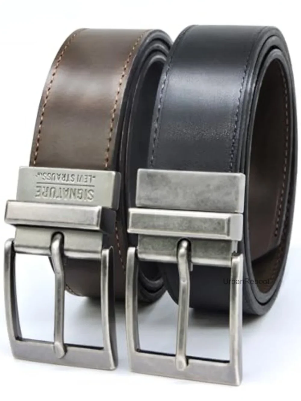 Genuine Leather Reversible Belt for Men - Premium Quality - Work & Casual